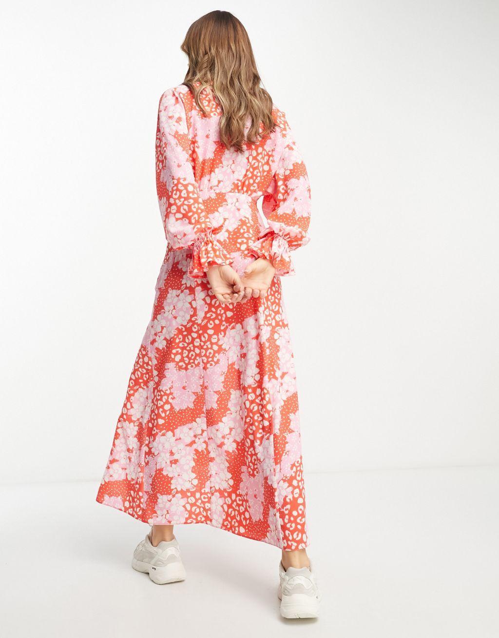 ASOS DESIGN plunge batwing maxi dress Product Image