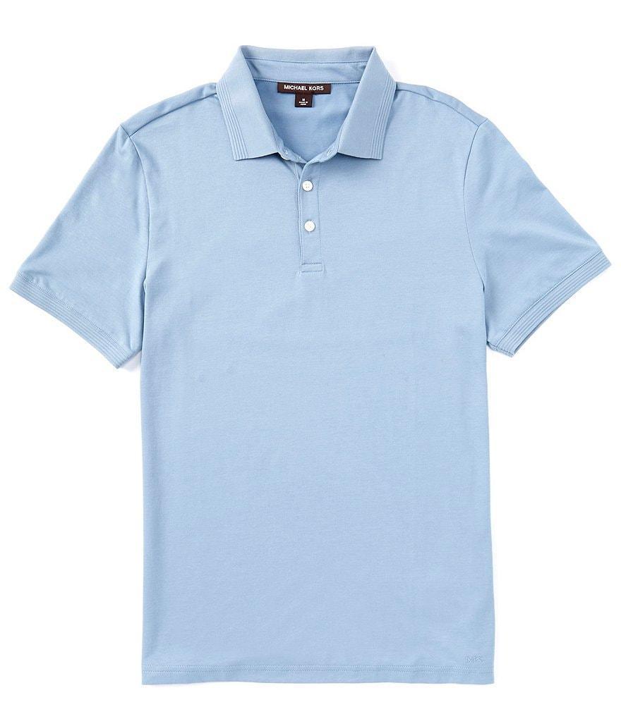 Michael Kors Mercerized Pima Cotton Modern Fit Short Sleeve Polo Shirt Product Image