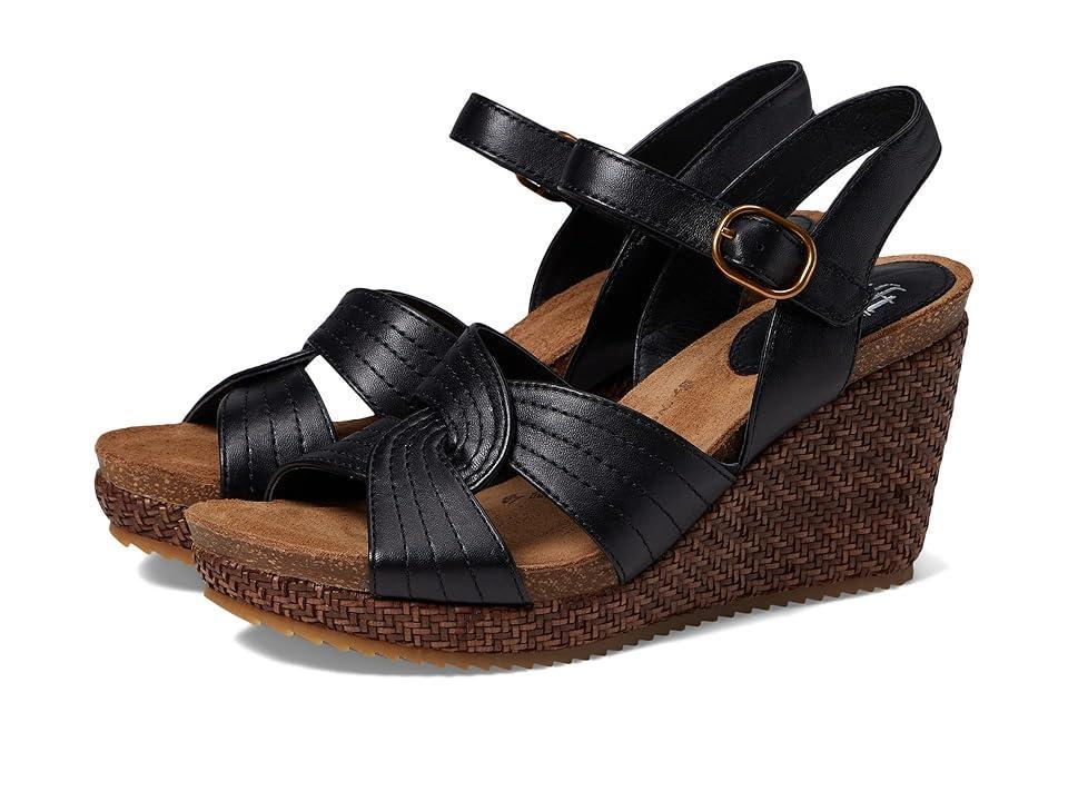 Sofft Clarissa Woven Leather Wedge Sandals Product Image