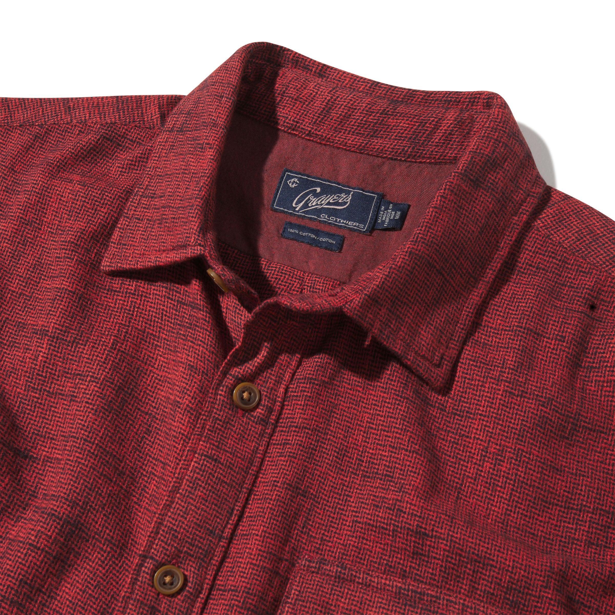 Linear Slub Twill Shirt - Ketchup Product Image