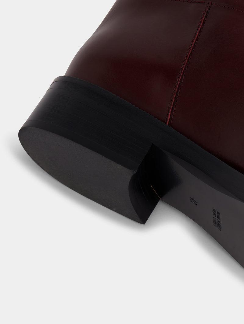 Burgundy BOOTS IN SMOOTH LEATHER Product Image