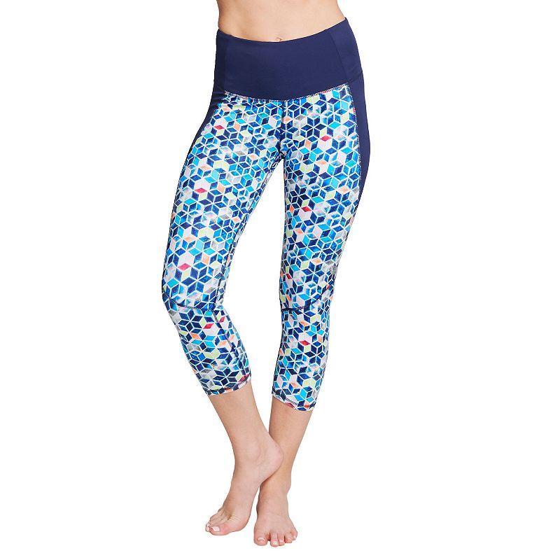 Womens Mazu Swim Slimming Swim Capri Leggings Blue Product Image