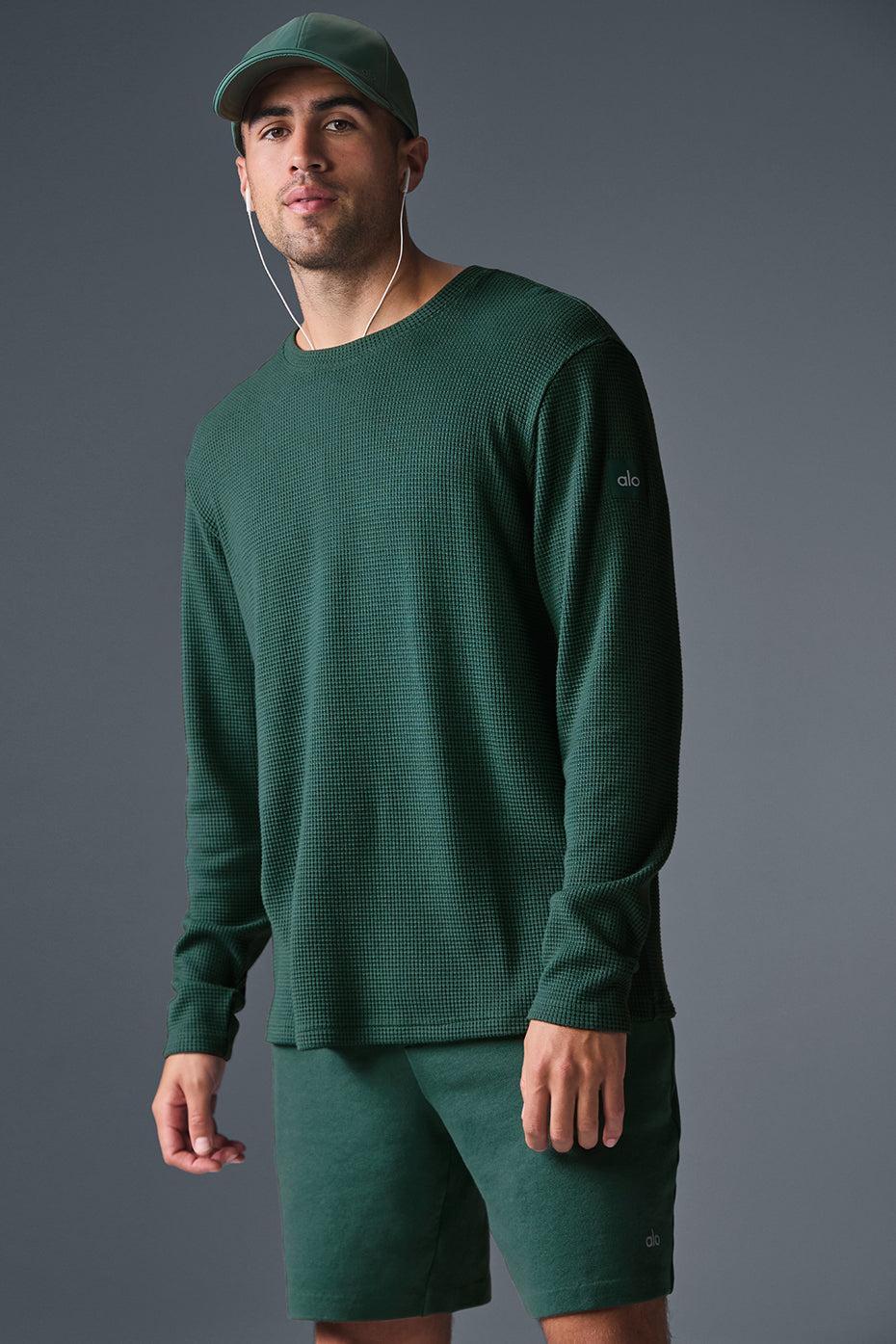 Elevate Waffle Long Sleeve Crew - Winter Ivy Product Image