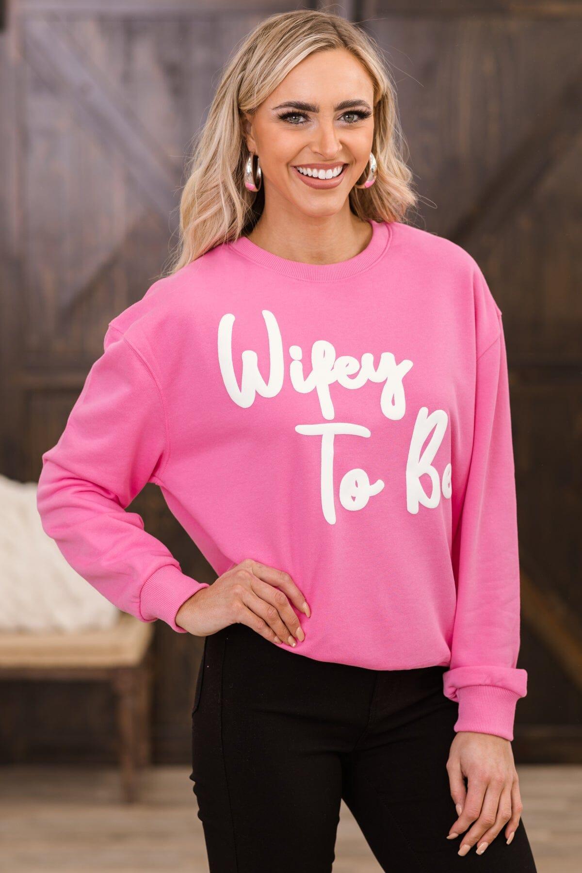 Pink Wifey To Be Graphic Sweatshirt Product Image