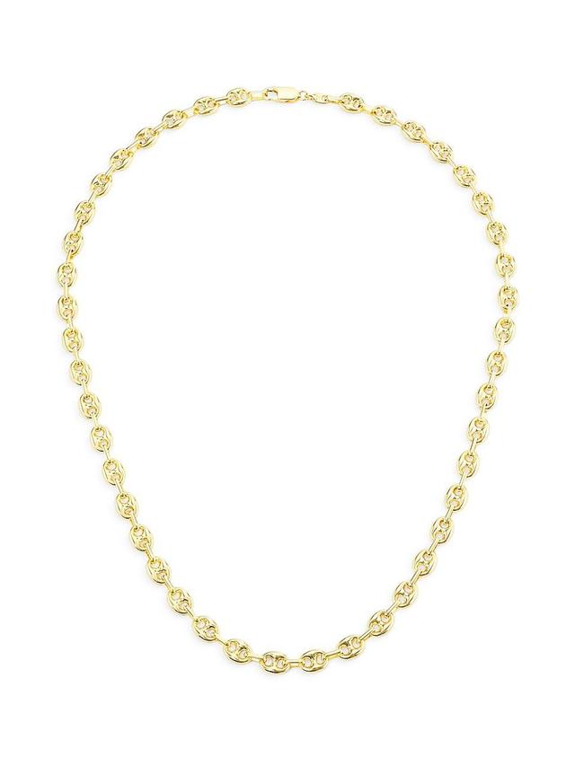 Womens 14K Yellow Gold Puffy Mariner Chain Necklace/18 Product Image