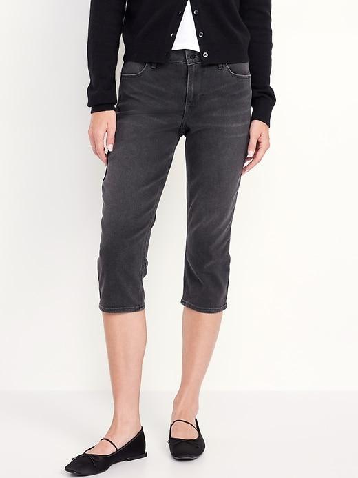 Mid-Rise Wow Capri Jeans Product Image