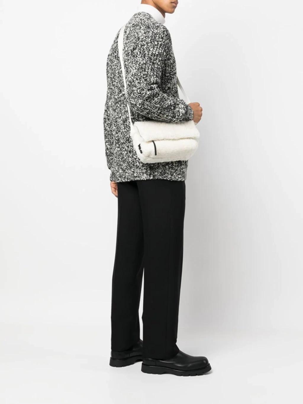 JIL SANDER Utility Shoulder Bag In White Product Image