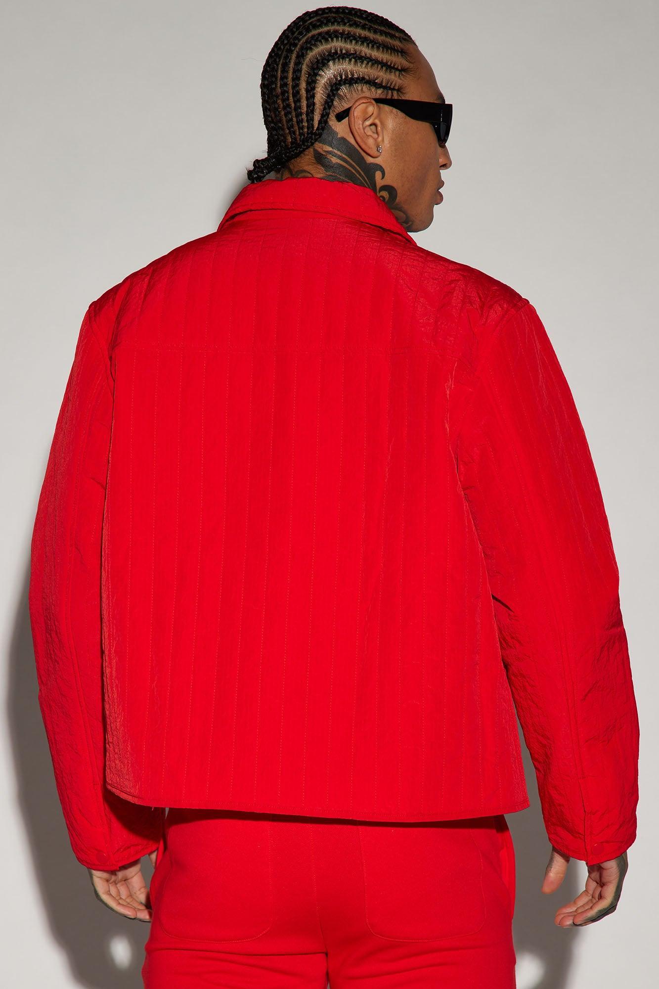 Warren Nylon Jacket - Red Product Image