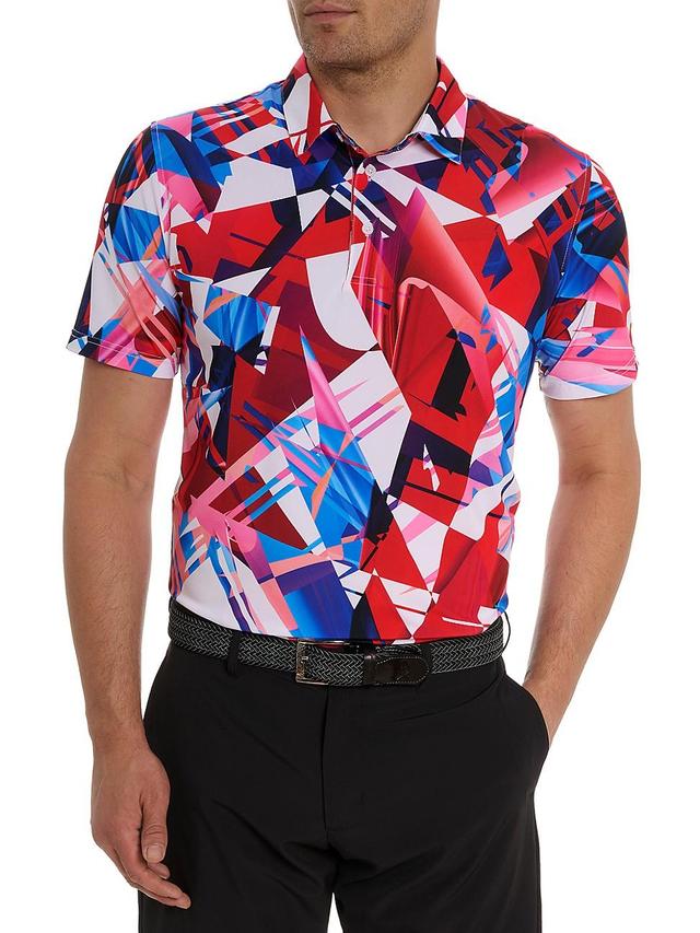 Mens Driftwood Abstract Polo Shirt Product Image