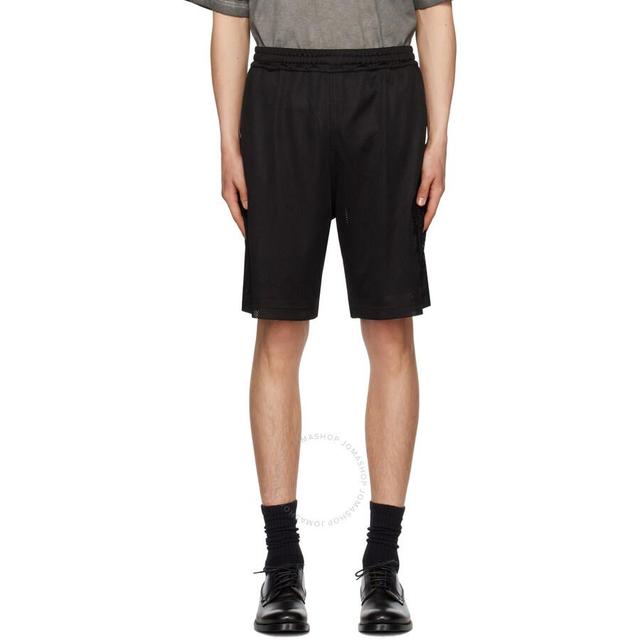 Black Graphic Varsity Shorts Product Image