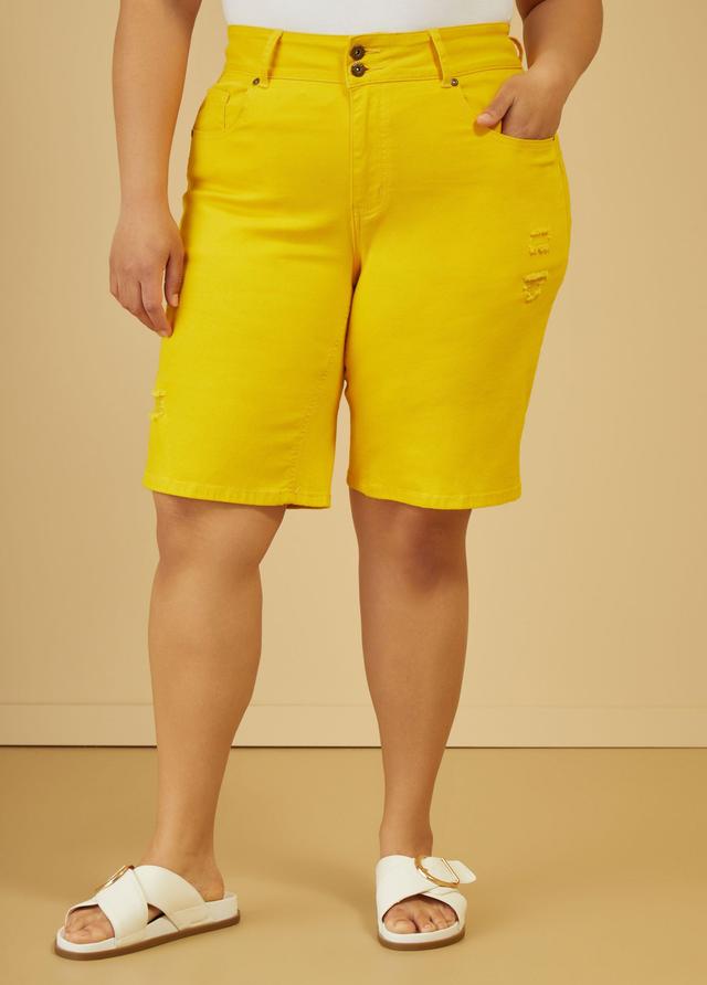 Plus Size Fearless Denim Shorts Ashley Stewart Product Image