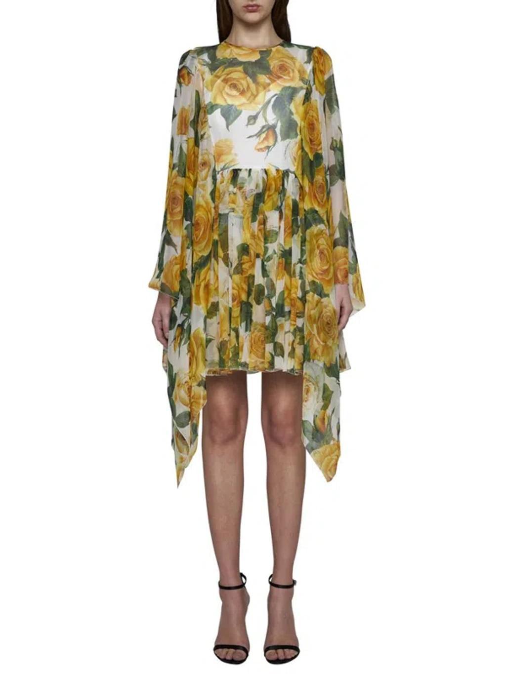 Dress In Yellow,white Product Image