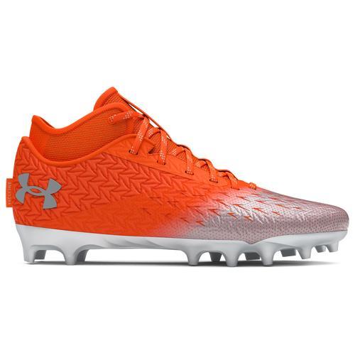 Under Armour Mens Under Armour Spotlight Clone 4.0 MC - Mens Football Shoes White/Metallic Silver/Metallic Silver Product Image