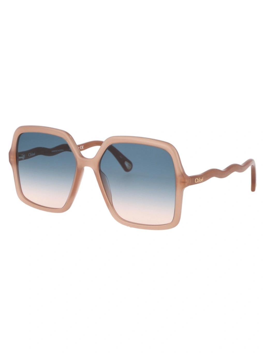 Zelie Square-frame Sunglasses In Brun Product Image