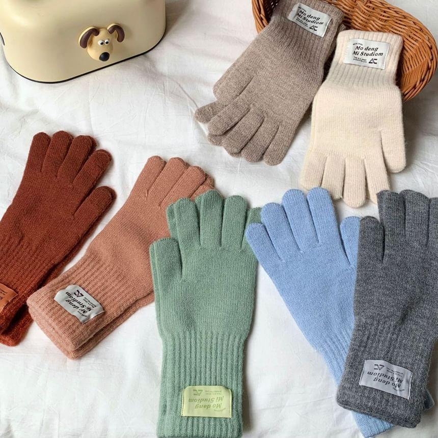 Plain Knit Gloves Product Image