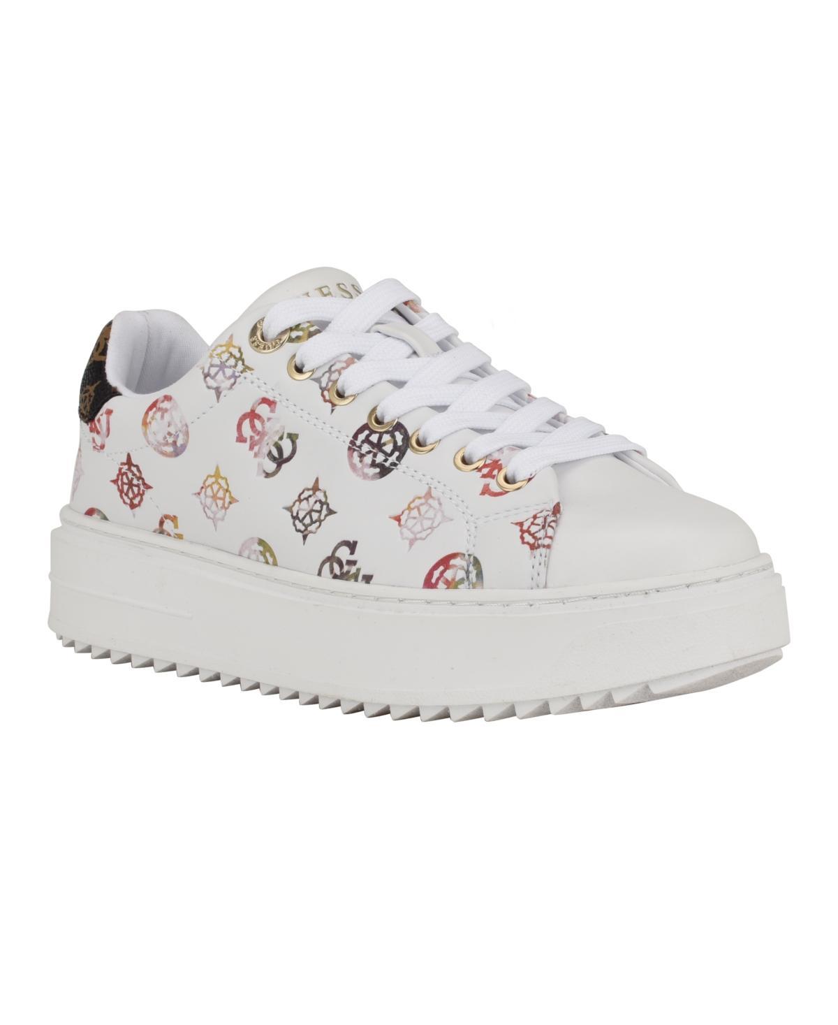 Guess Womens Denesa Treaded Platform Lace-Up Sneakers Product Image