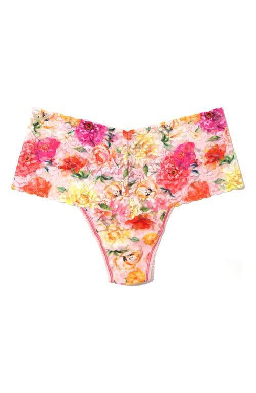 Signature Lace Printed Retro Thong Product Image