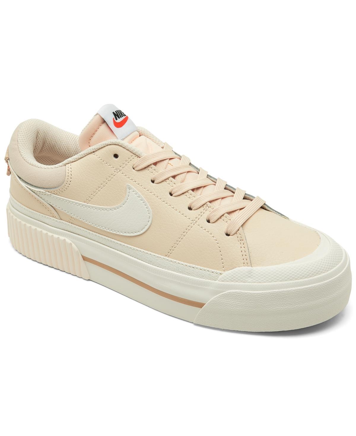 Nike Womens Court Legacy Lift Platform Casual Sneakers from Finish Line - White Product Image