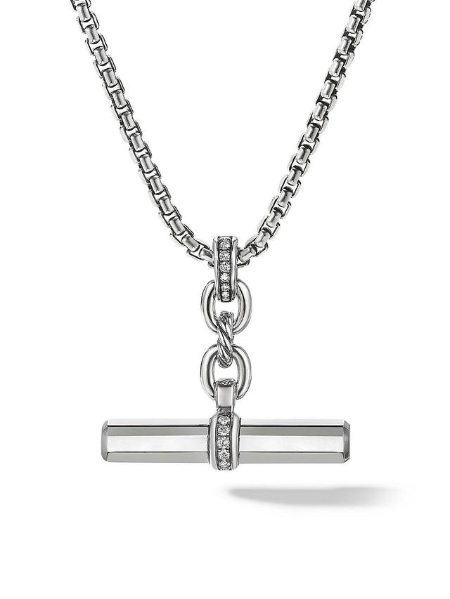 Womens Lexington E/W Barrel Pendant with Pav Diamonds Product Image