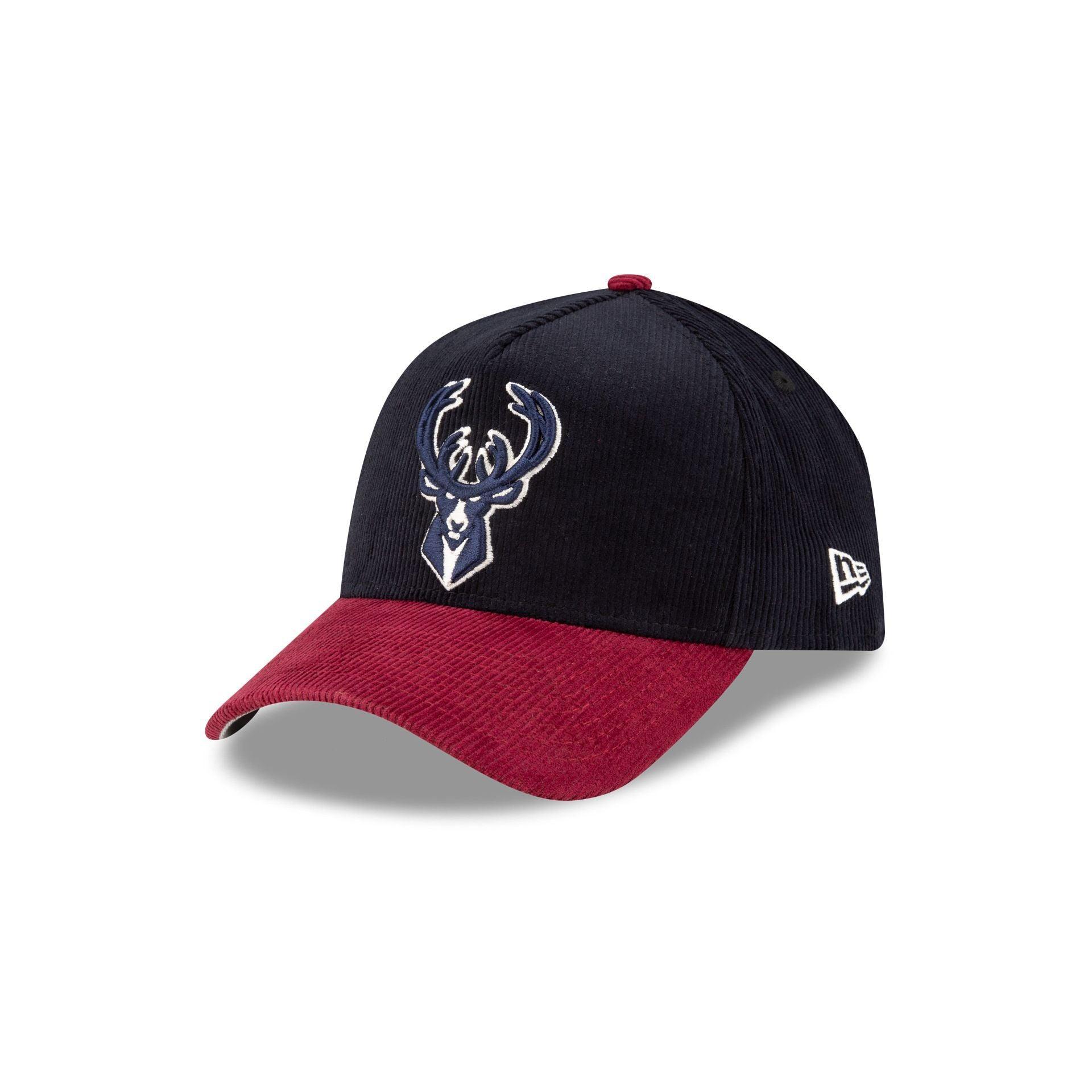 Milwaukee Bucks Navy Corduroy 9FORTY A-Frame Snapback Hat Male Product Image