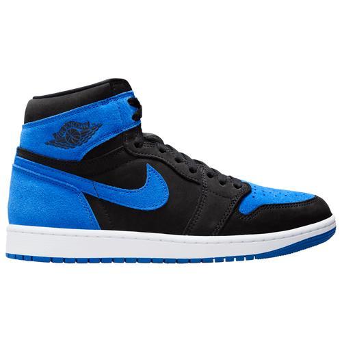 Jordan Mens Jordan Retro 1 Hi OG RMSTD - Mens Basketball Shoes Black/Blue/Black Product Image