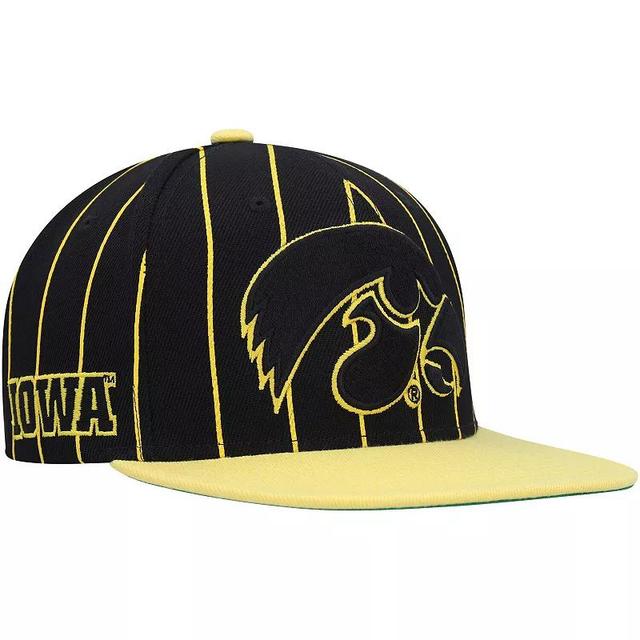 Mens Mitchell & Ness Iowa Hawkeyes Team Pinstripe Snapback Hat Product Image