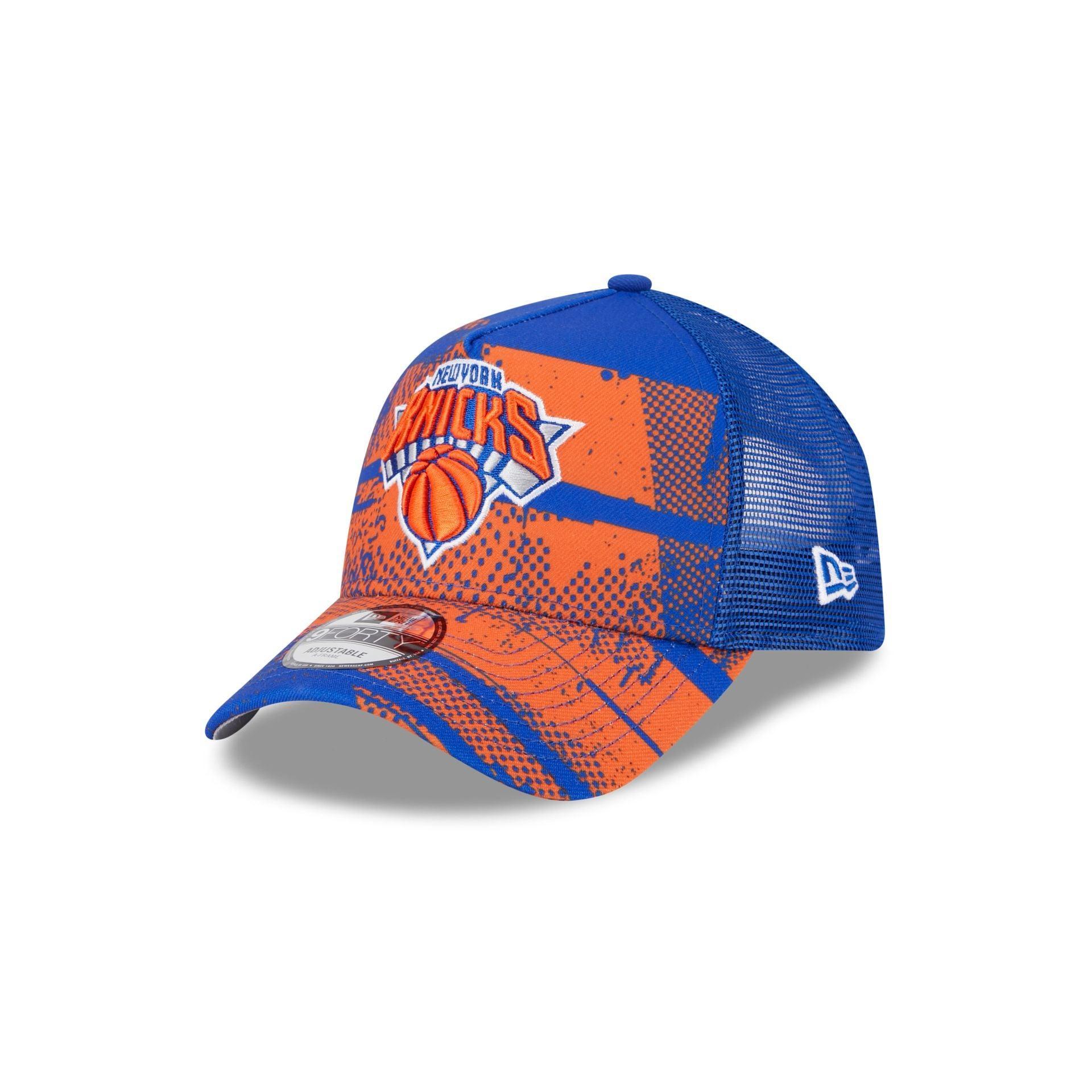 New York Knicks 2024 Tip-Off 9FORTY A-Frame Trucker Hat Male Product Image