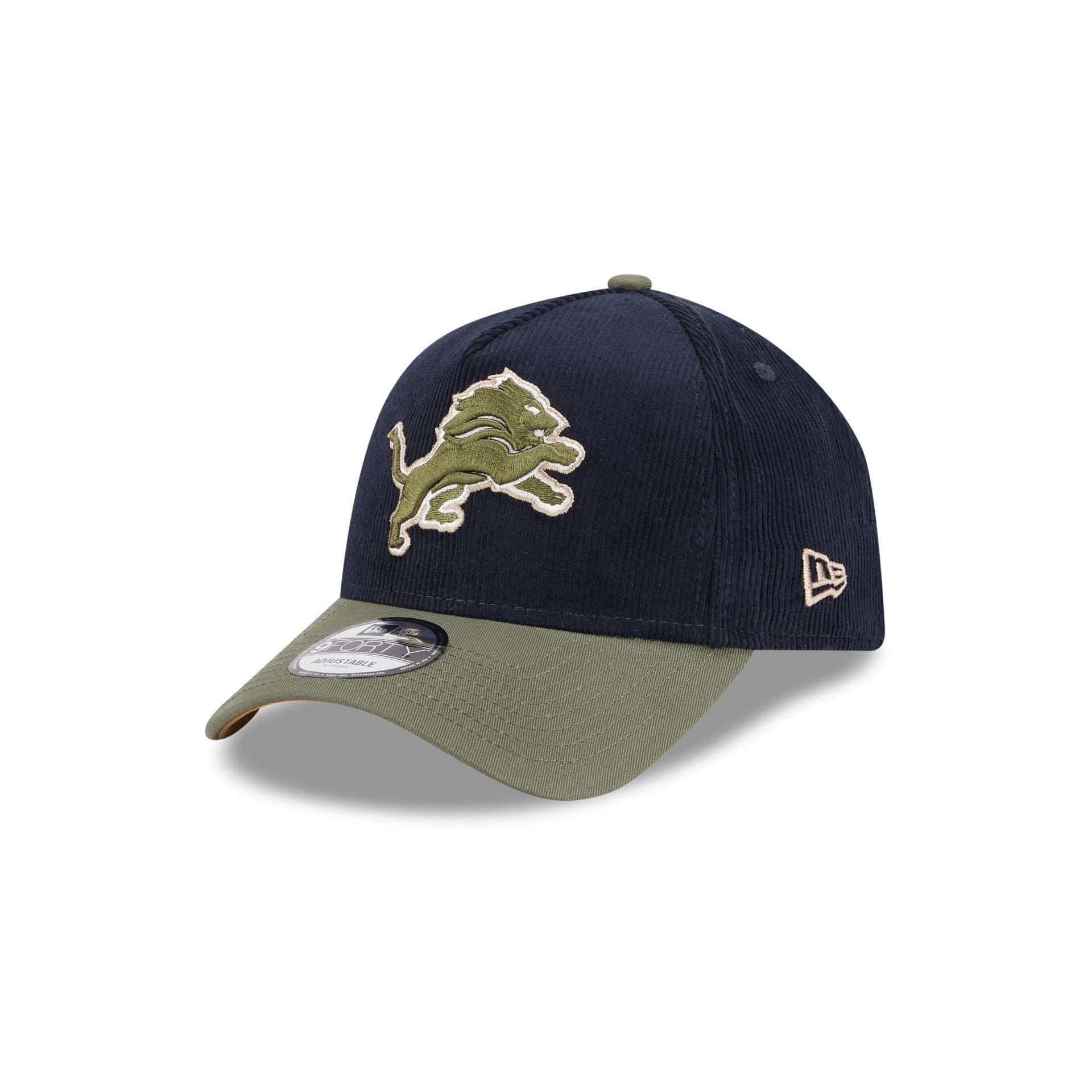 Detroit Lions Navy 9FORTY A-Frame Snapback Hat Male Product Image