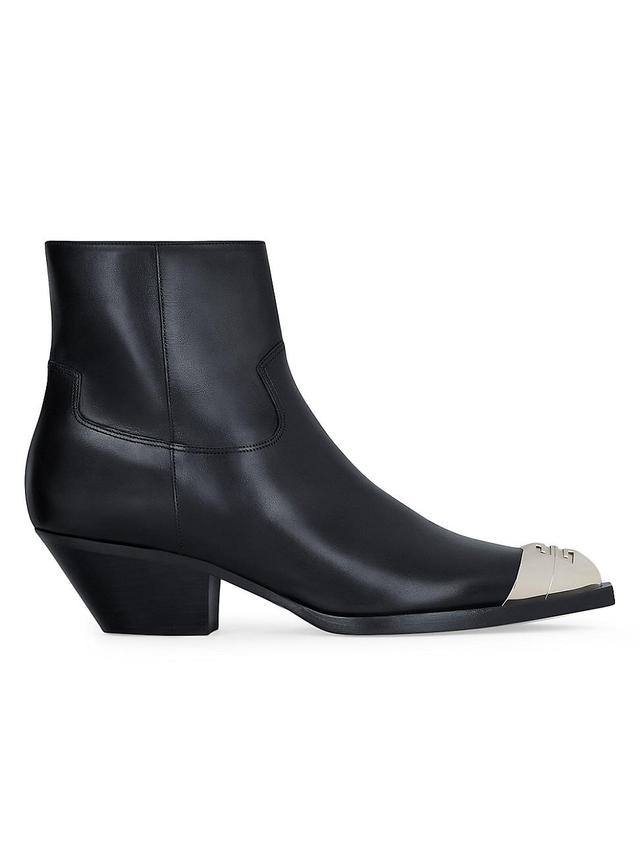 Womens Western Ankle Boots In Leather Product Image