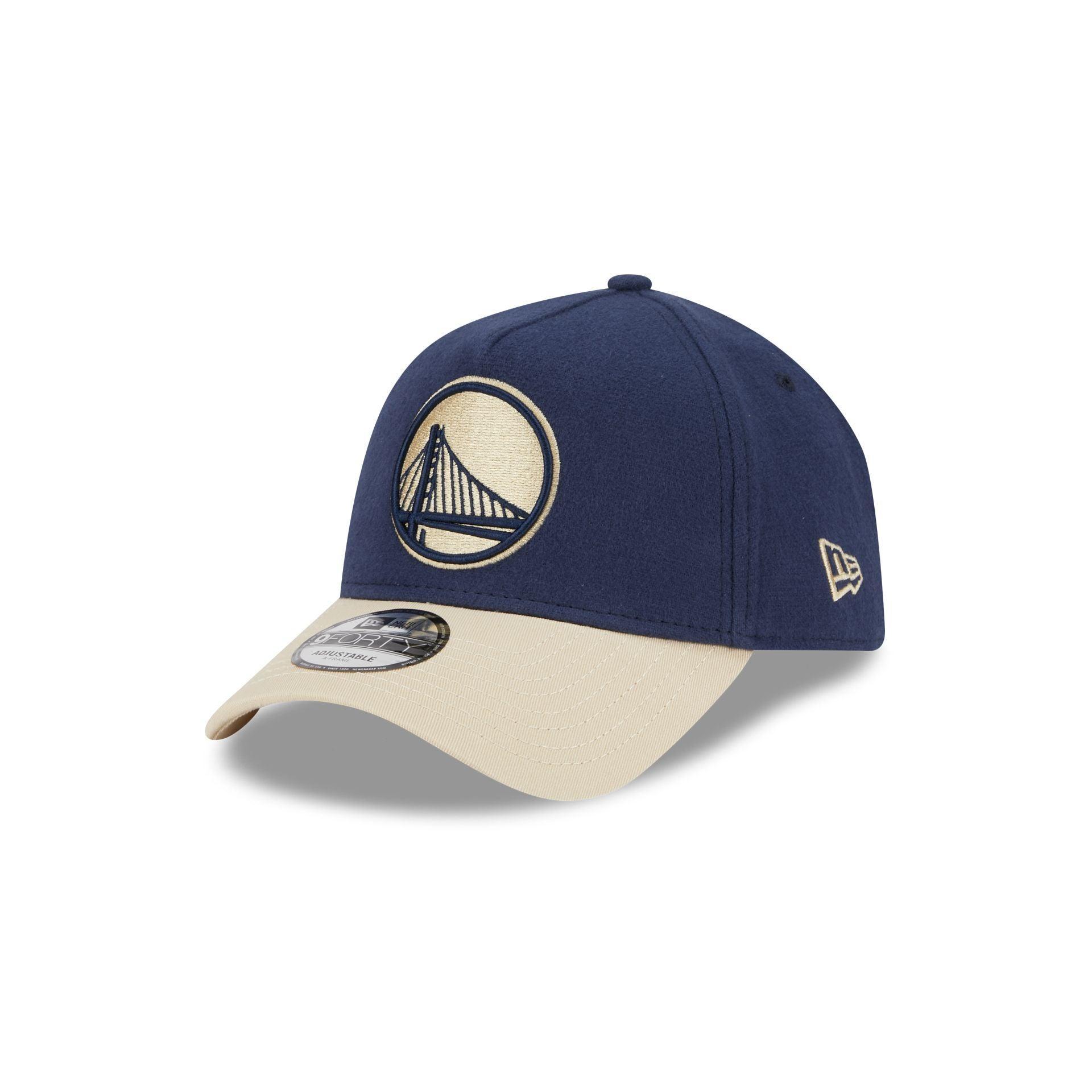 Golden State Warriors Moleskin Crown Navy 9FORTY A-Frame Snapback Hat Male Product Image