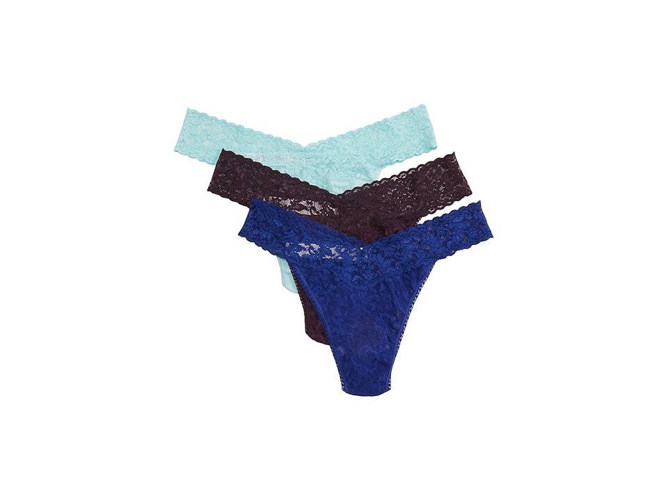 Signature Lace Original Rise Thong 3-Pack Product Image