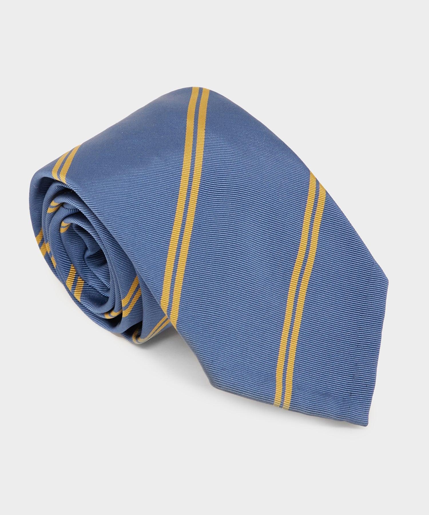 Italian Silk Tie Gold Stripe Product Image