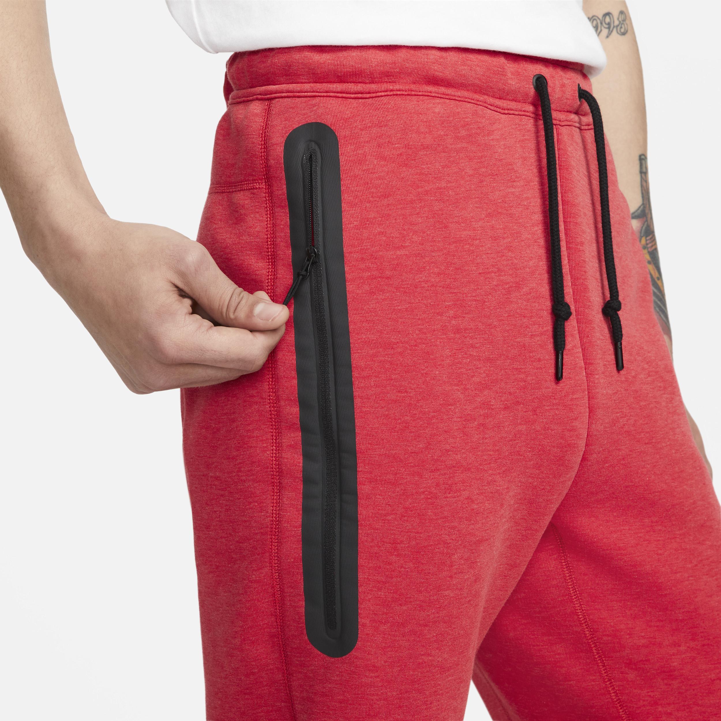 Nike Mens Nike Tech Fleece Joggers - Mens Black/Red Product Image