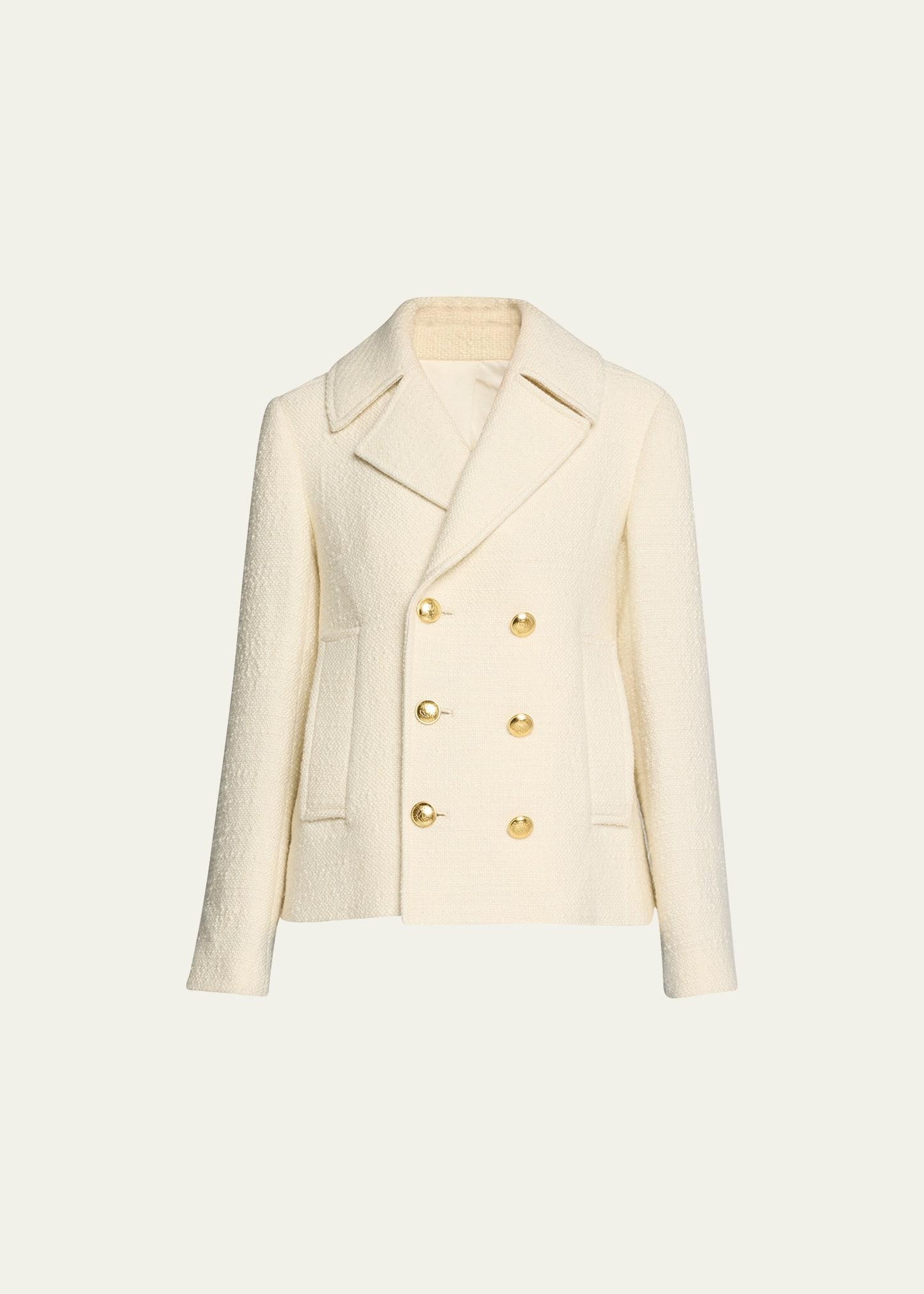 Womens Kensington Double-Breasted Cotton-Blend Jacket Product Image