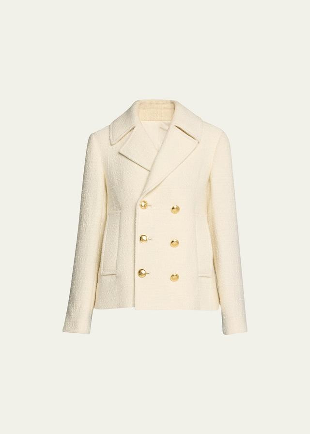 Womens Kensington Double-Breasted Cotton-Blend Jacket Product Image