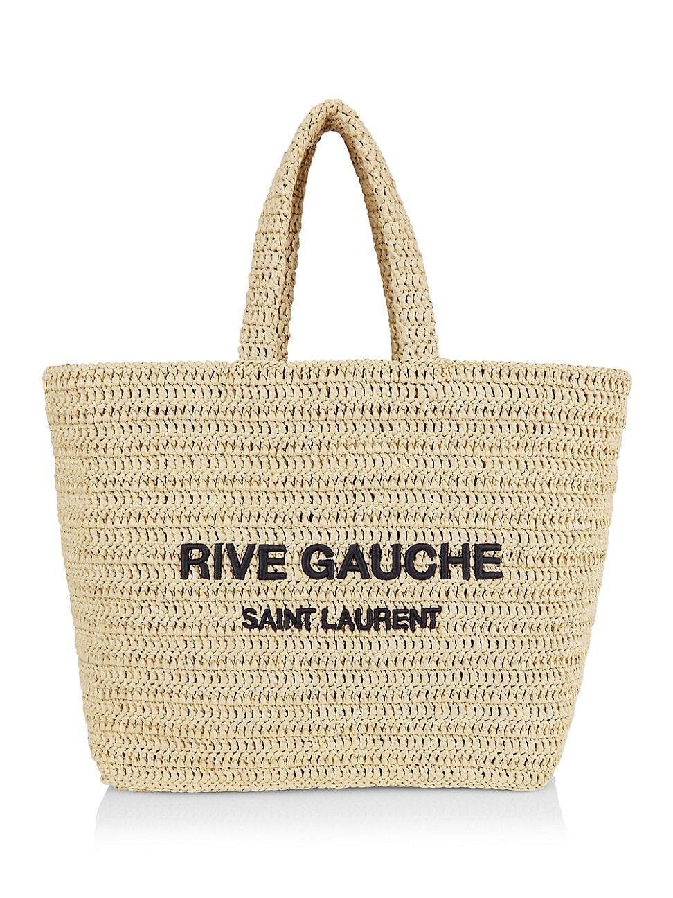 Womens Rive Gauche Tote In Raffia Product Image