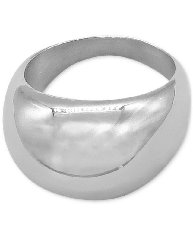 Adornia Silver-Tone Water-Resistant Tall Dome Ring Product Image