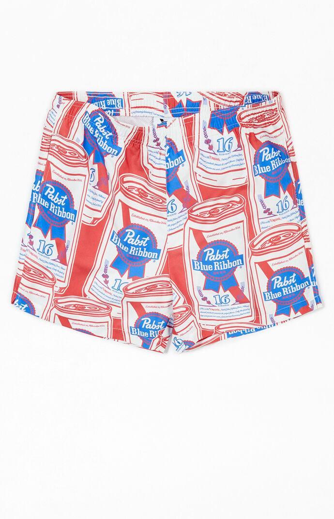 Men's Pabst Blue Ribbon 5" Swim Trunks Product Image