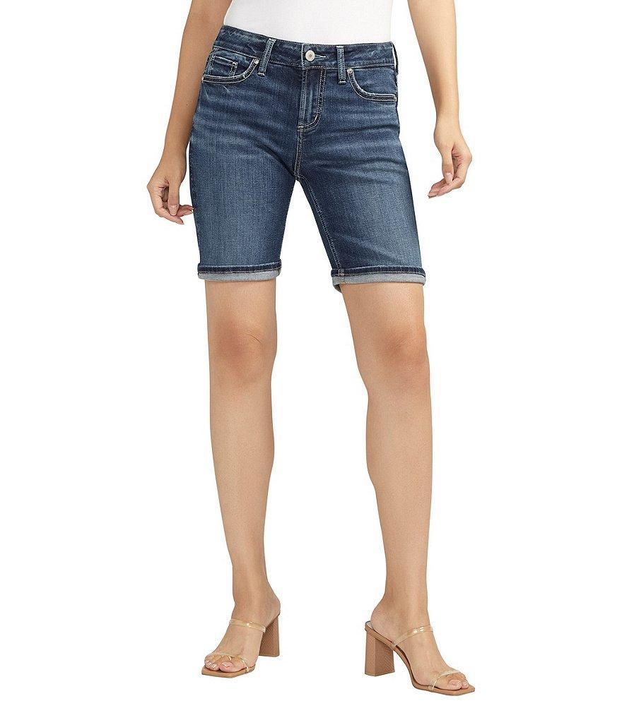 Silver Jeans Co. Suki Mid Rise Luxe Stretch Bermuda Shorts Product Image