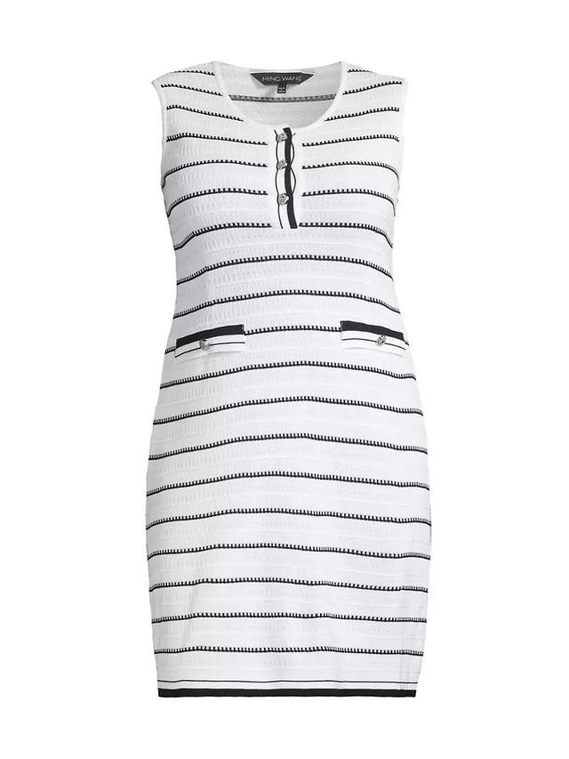 Plus Stripe Mini Sheath Dress Product Image