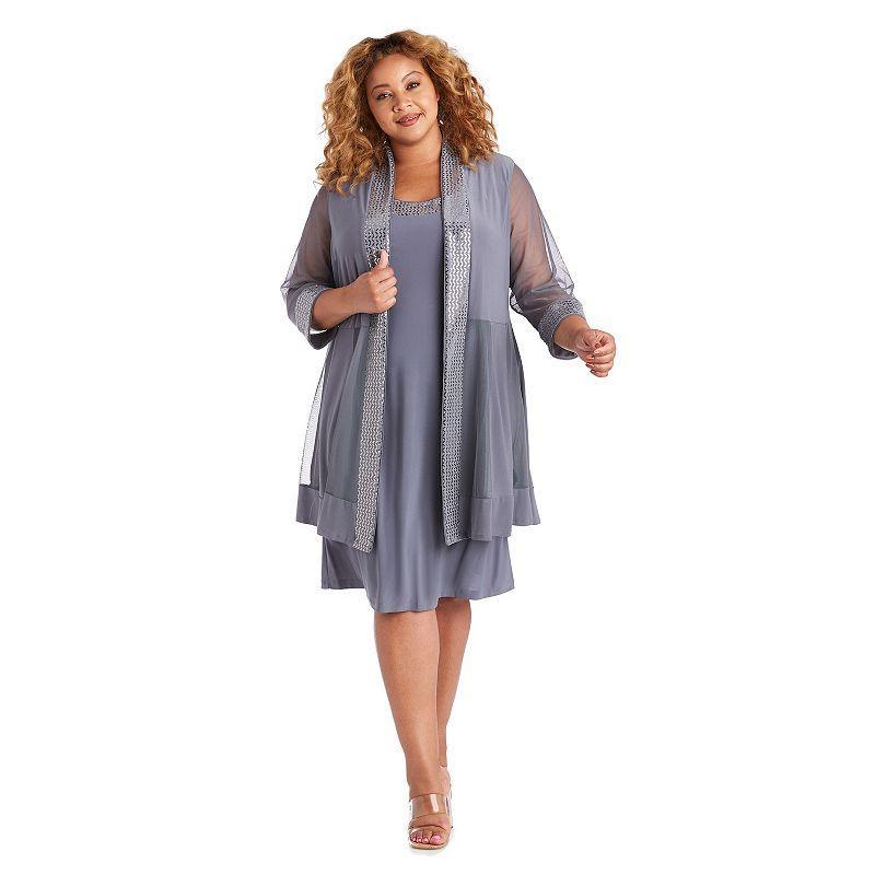 R  M Richards Plus Size 34 Sleeve Round Neck Trim Detail 2 Product Image