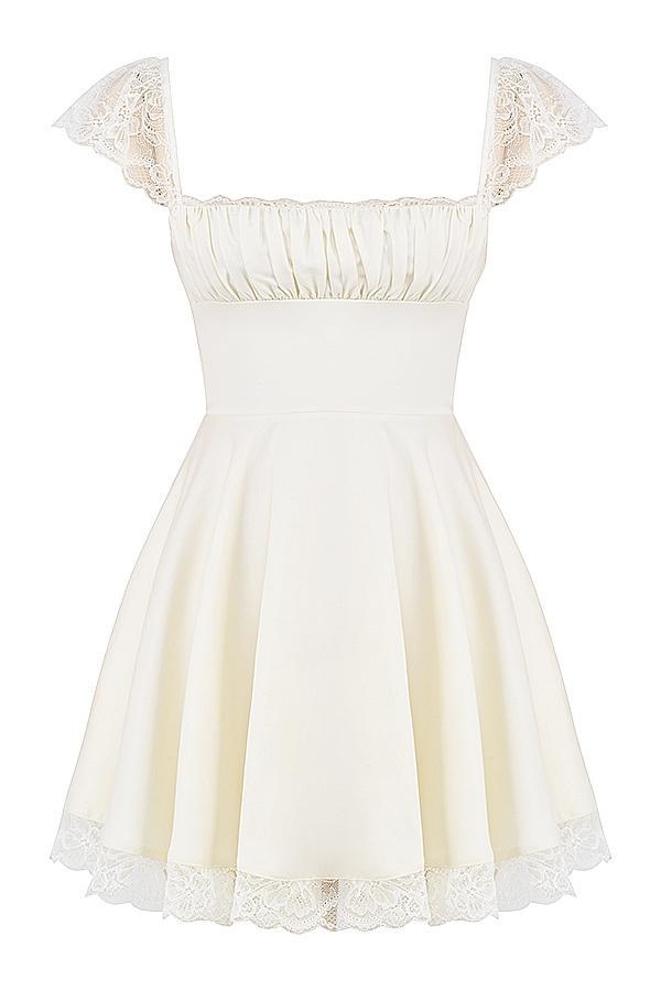 Kaia Ivory A-Line Mini Dress Product Image