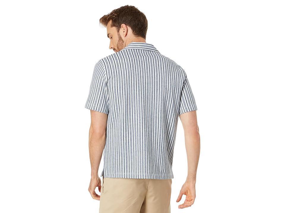 Vince Cabana Stripe Short Sleeve Button-Down (Washed Twilight ) Men's Clothing Product Image