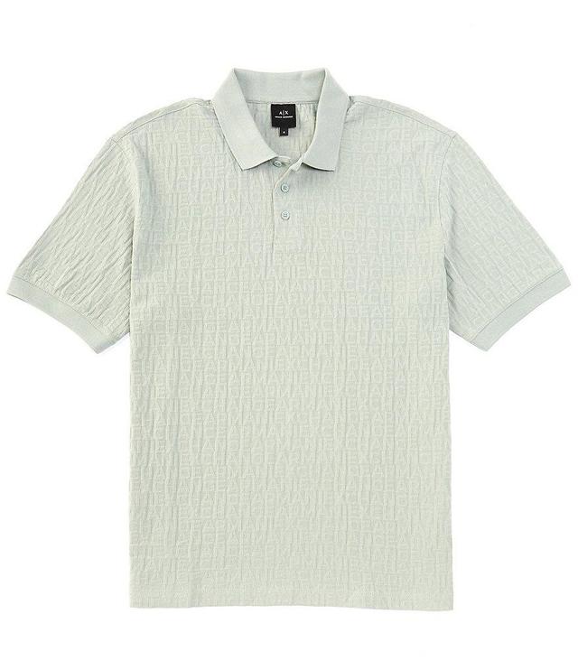 Armani Exchange Jacquard Mercerized Short Sleeve Polo Shirt Product Image