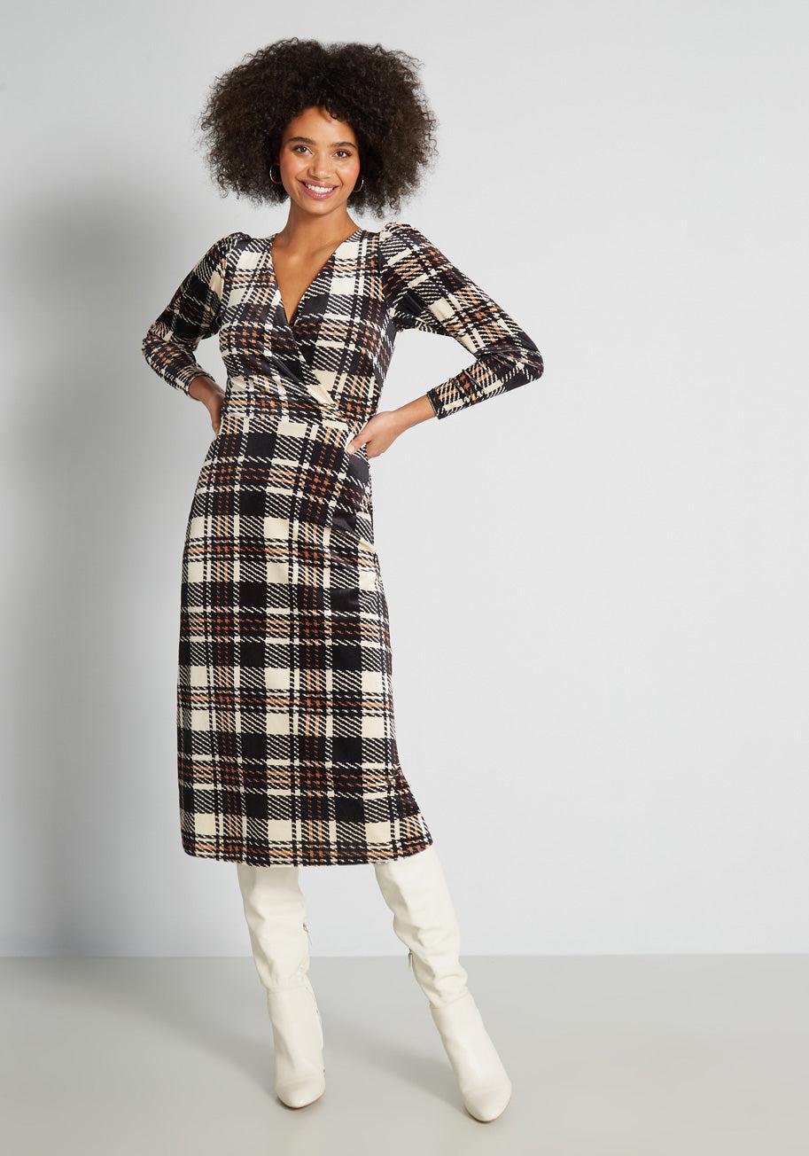 A Plaid Habit Midi Dress product image