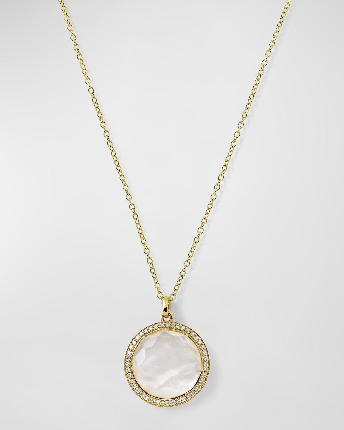 Ippolita Diamond and Pearl Medium Pendant Necklace Product Image