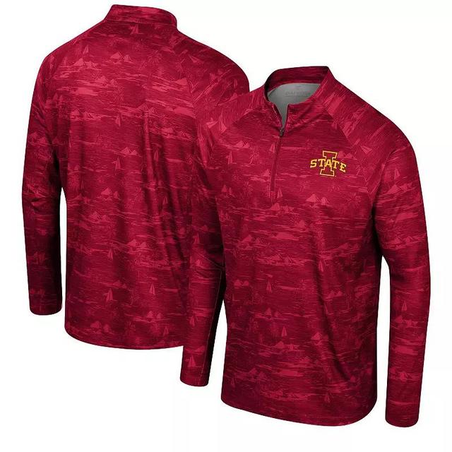 Mens Colosseum Cardinal Iowa State Cyclones Carson Raglan Quarter-Zip Jacket Product Image