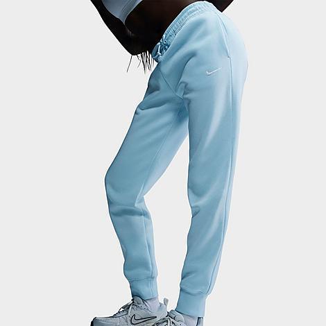 Nike Womens Nike NSW Phoenix Fleece MR Pants - Womens Sail/Glacier Blue Product Image