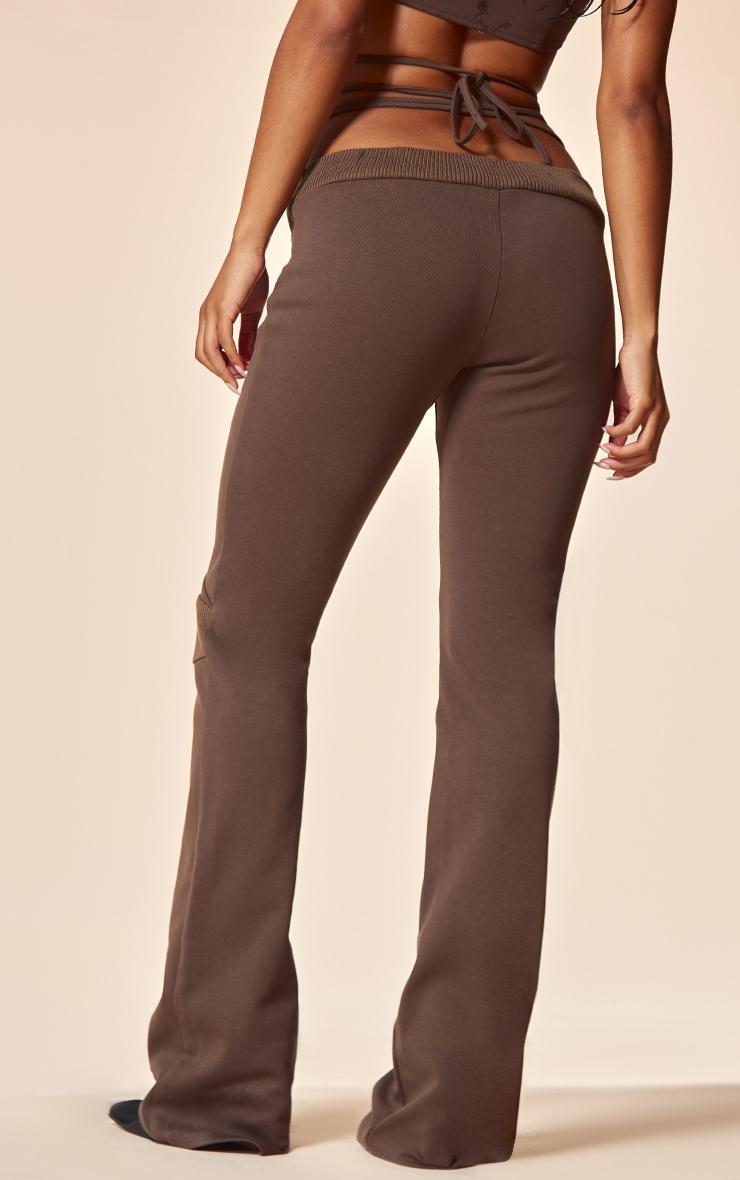 PLT Label Dark Taupe Cut Out Waist Detail Biker Pants Product Image