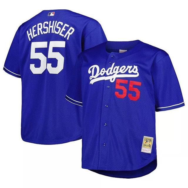 Mens Mitchell & Ness Orel Hershiser Royal Los Angeles Dodgers Big & Tall Cooperstown Collection Batting Practice Replica Jersey Product Image